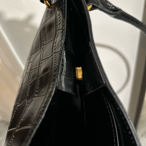 🖤NWOT” Zara “ Black Alligator Print Tote Bag - Picture 3 of 16